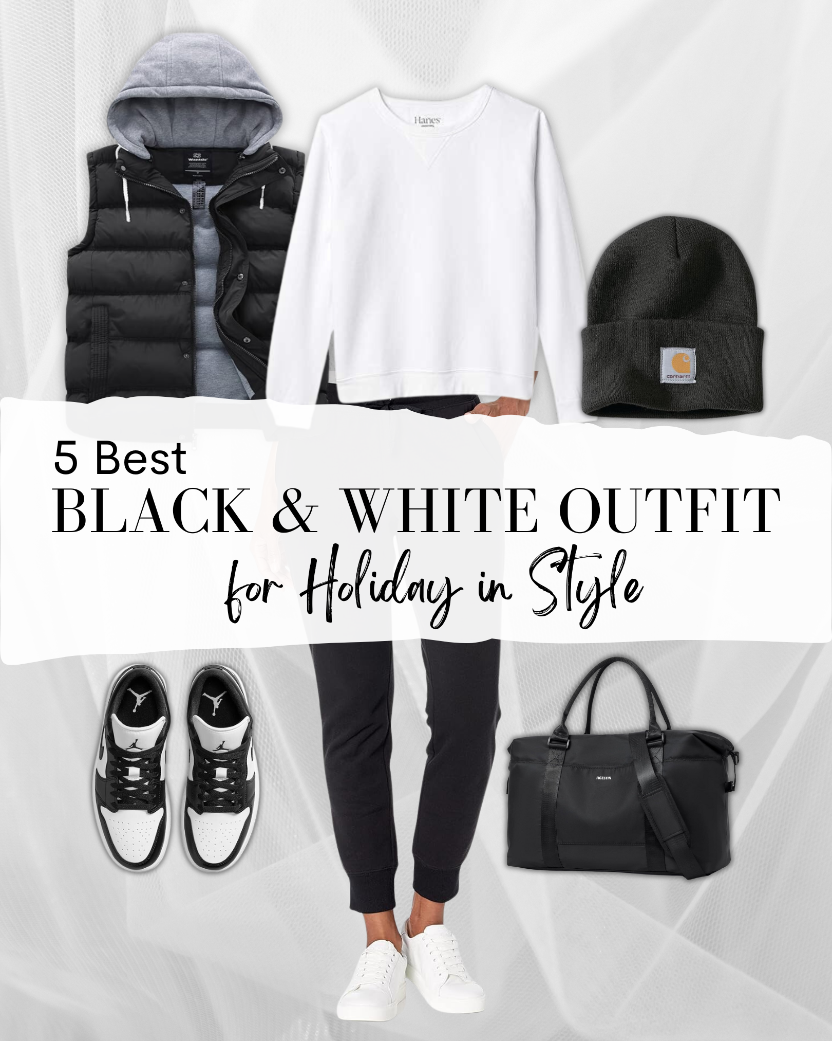 6 Best Black and White Outfit for Holiday In Style